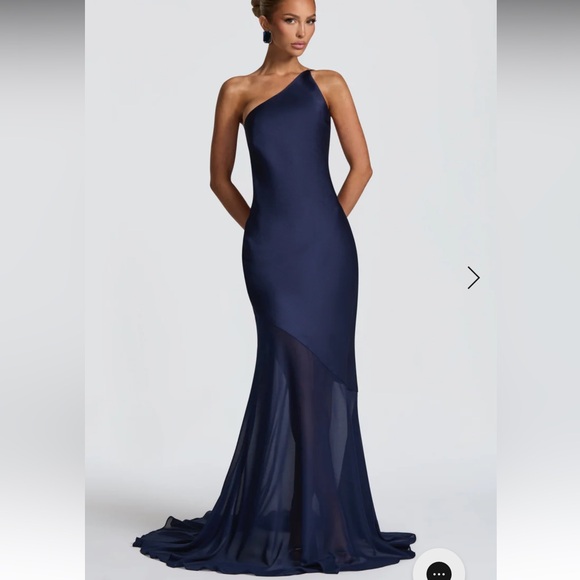 Babyboo Fashion Dresses & Skirts - Baby boo Fable Navy Satin & Chiffon Gown US 6